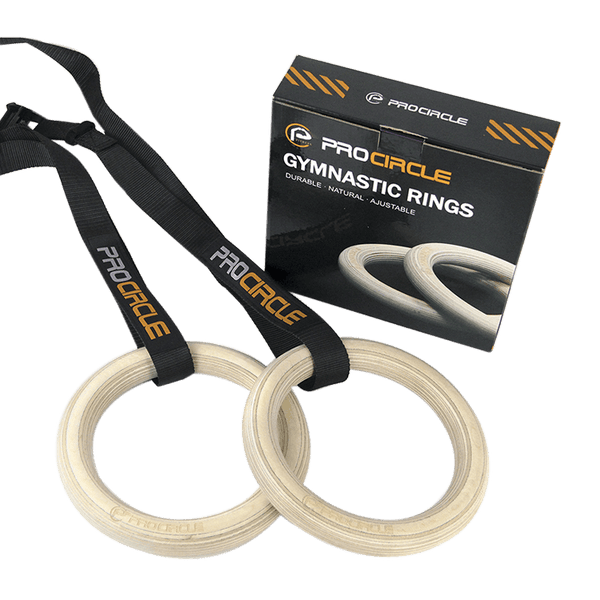 Gym Rings with Straps Layered Birch Wooden DirectHomeGym