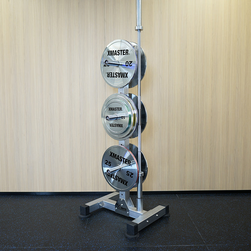XMASTER Vertical Bumper Plate and Bar Storage