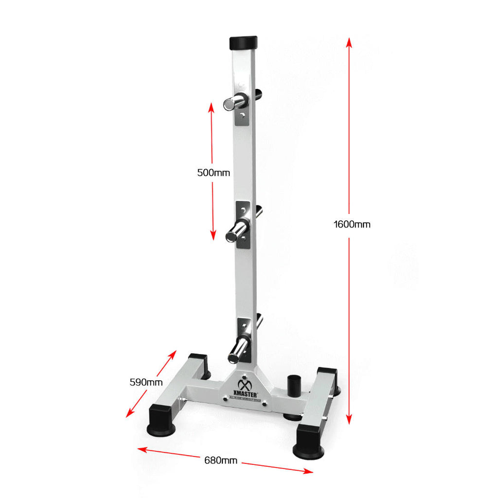 XMASTER Vertical Bumper Plate and Bar Storage
