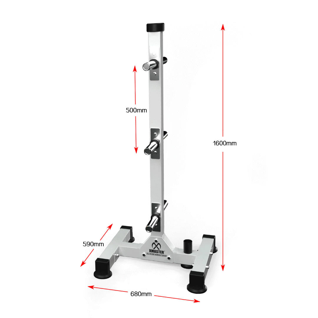 XMASTER Vertical Bumper Plate and Bar Storage