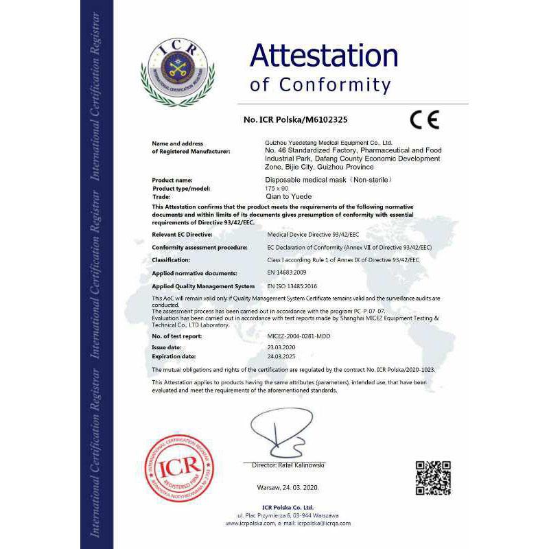 CE & FDA Certified 3-Ply Medical Face Mask - DirectHomeGym
