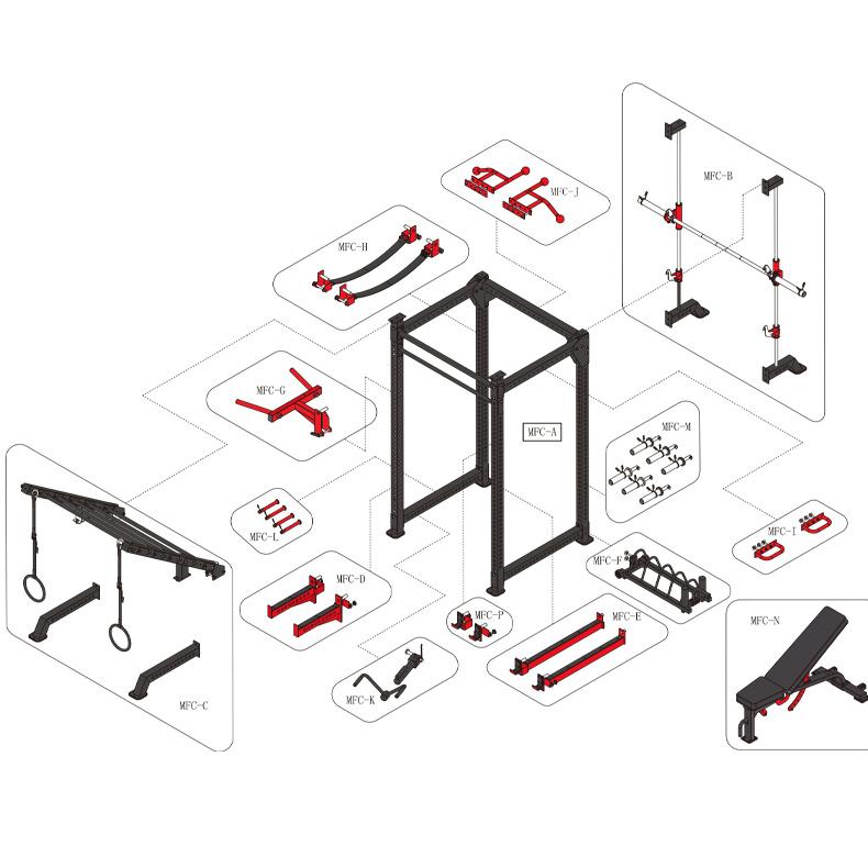 MyRack Heavy Duty Mix and Match Power Rack - DirectHomeGym