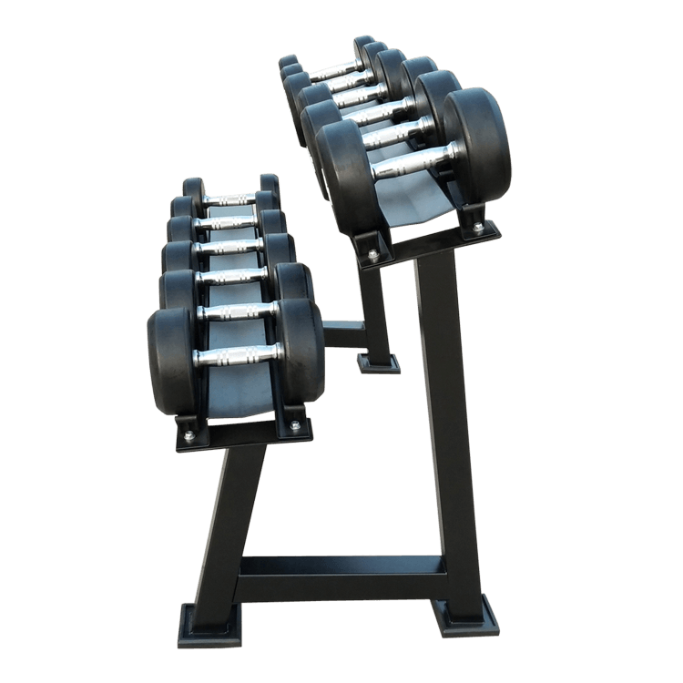Dumbbells 2-Tier 5 Sets Storage Shelf Rack - DirectHomeGym