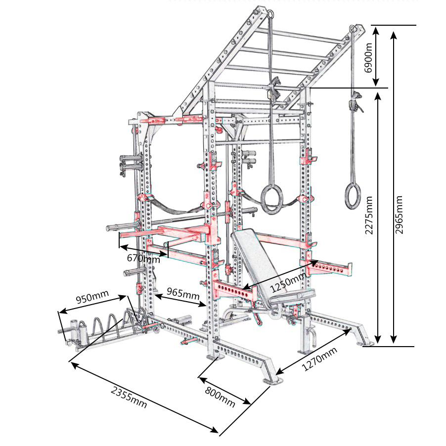 MyRack Heavy Duty Mix and Match Power Rack - DirectHomeGym