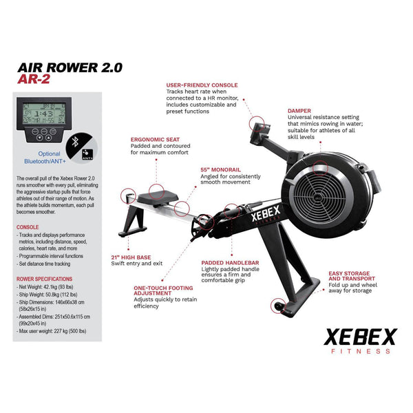 XEBEX Air Rower 2.0