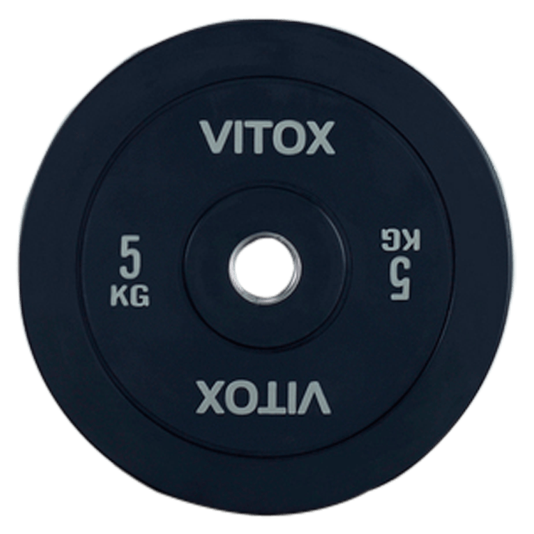 Black Bumper Plates with Colored Word Markings (5KG  to 25KG) - DirectHomeGym