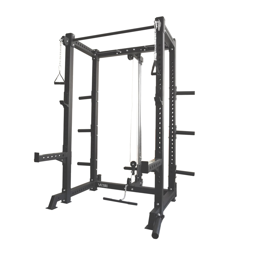 Heavy Duty Power Rack Cage w Row and Cable Fly - DirectHomeGym