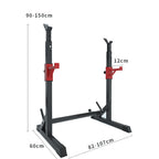 Squat and Bench Rack Width Adjustable