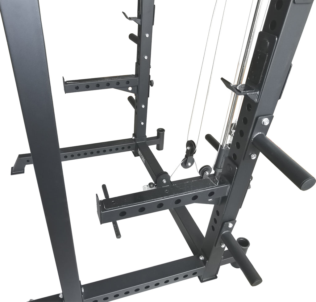 Heavy Duty Power Rack Cage w Row and Cable Fly - DirectHomeGym