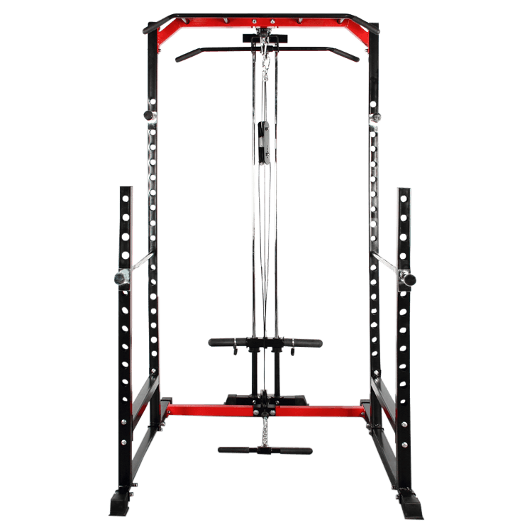 Power Squat Rack with Lats Pull-down and Row Machine - DirectHomeGym