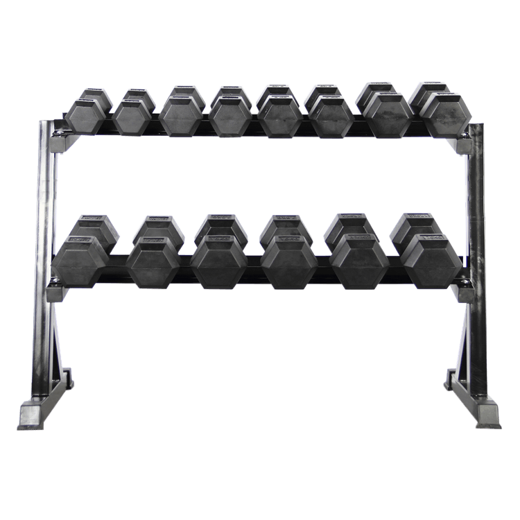 Dumbbells Shelf Rack Hex / Round (2-Tier) - DirectHomeGym