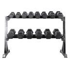 Dumbbells Shelf Rack Hex / Round (2-Tier) - DirectHomeGym