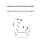 Dumbbells 2-Tier 10 Sets Storage Shelf Rack - DirectHomeGym