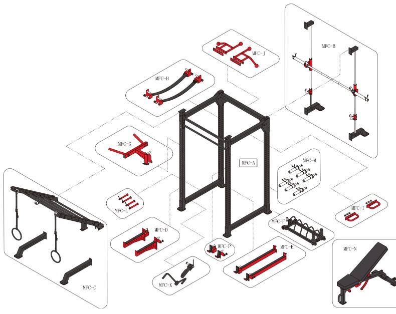 Match Rack Set Up MyRack Heavy Duty Mix and Match Power Rack– DirectHomeGym