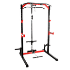 Half Rack with Lats Pull down and Row Machine - DirectHomeGym