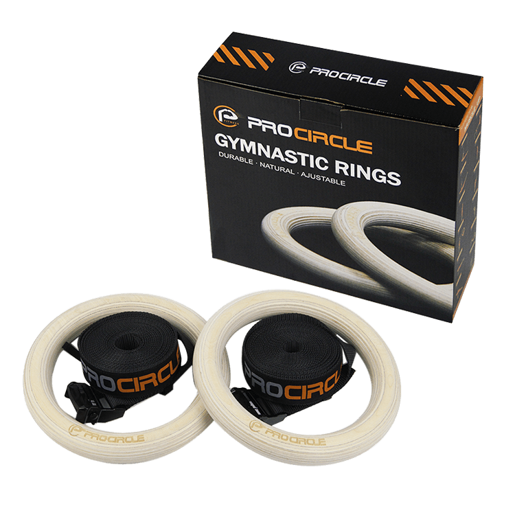 Gym Rings with Straps Layered Birch Wooden DirectHomeGym