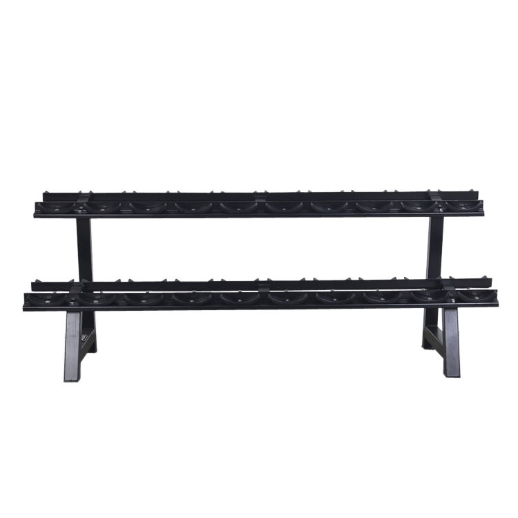 Dumbbells 2-Tier 10 Sets Storage Shelf Rack - DirectHomeGym