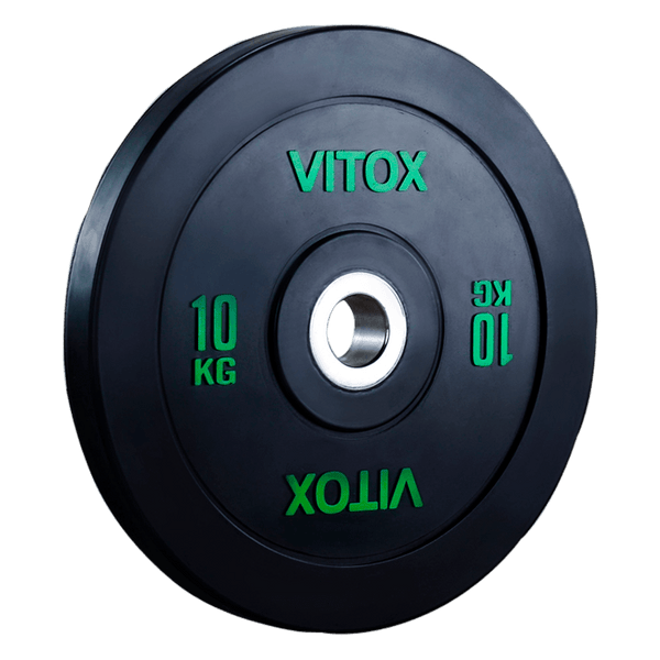 Black Bumper Plates with Colored Word Markings (5KG  to 25KG) - DirectHomeGym
