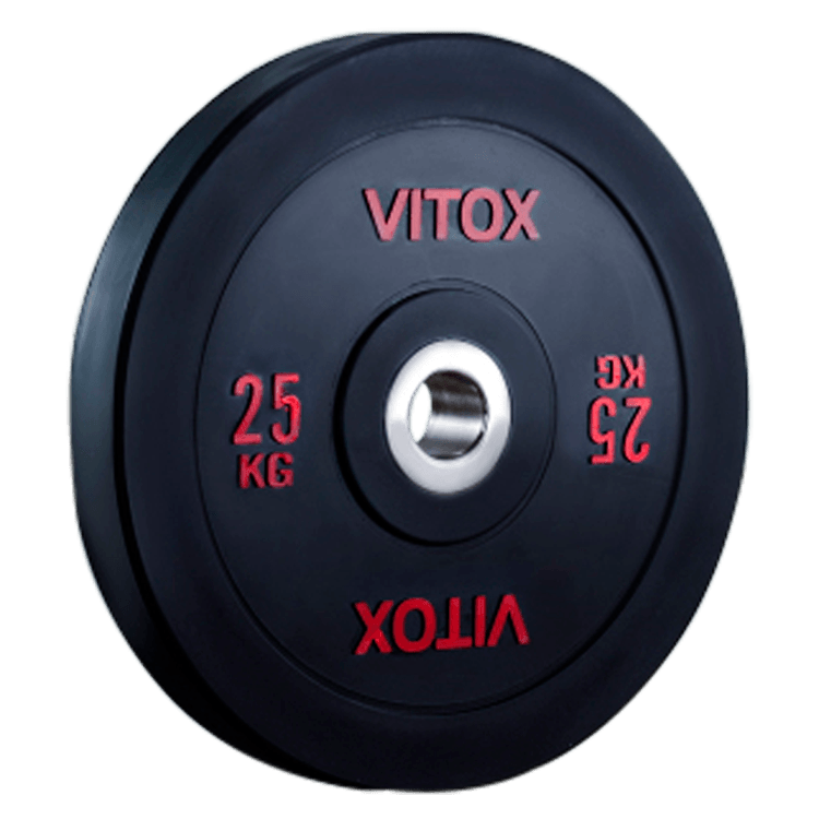 Black Bumper Plates with Colored Word Markings (5KG  to 25KG) - DirectHomeGym