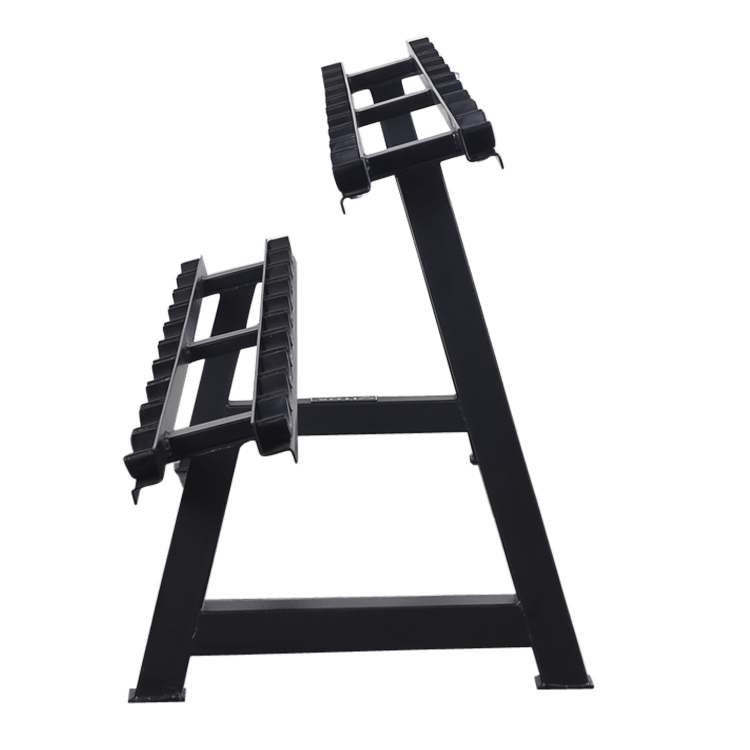 Dumbbells 2-Tier 10 Sets Storage Shelf Rack - DirectHomeGym