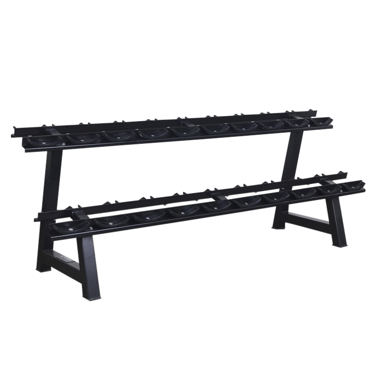 Dumbbells 2-Tier 10 Sets Storage Shelf Rack - DirectHomeGym