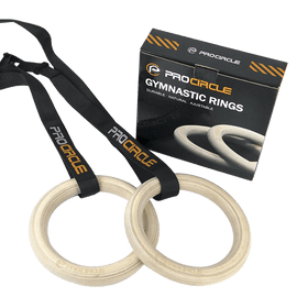 Gym Rings with Straps Layered Birch Wooden - DirectHomeGym