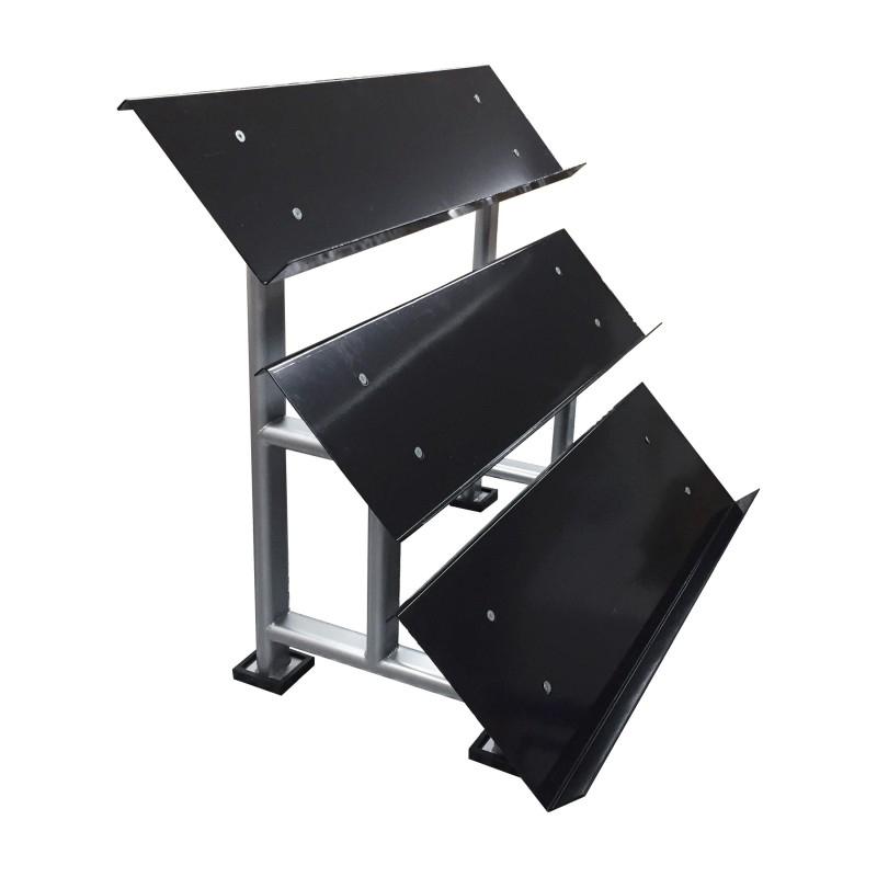 Commercial 3 Tier Hex Dumbbell Storage Shelf - DirectHomeGym