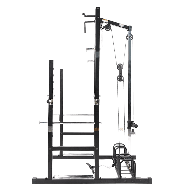 Power Rack with Plates Storage Dip Bars and Cable Machine - DirectHomeGym