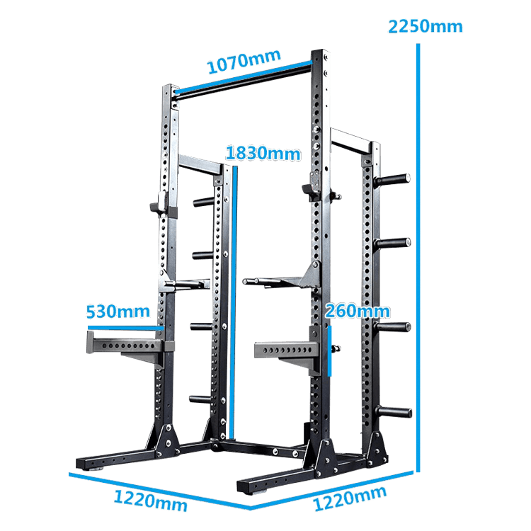 Infinity Series - Half Rack with Plates Storage - DirectHomeGym