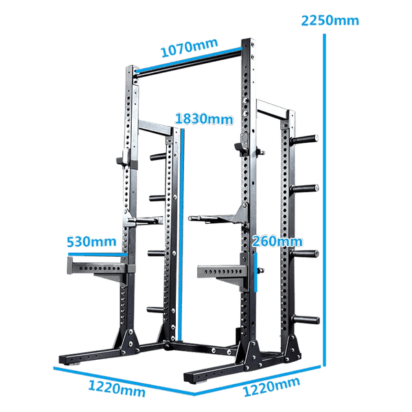 Infinity Series - Half Rack with Plates Storage– DirectHomeGym