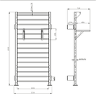 Metal Wall Mount Stall / Stahl / Wall Bars - DirectHomeGym