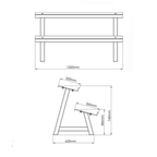 Dumbbells 2-Tier Storage Shelf Rack - DirectHomeGym
