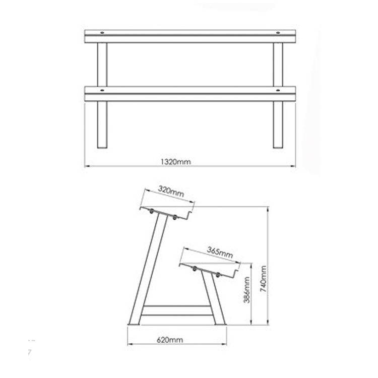 Dumbbells 2-Tier Storage Shelf Rack - DirectHomeGym